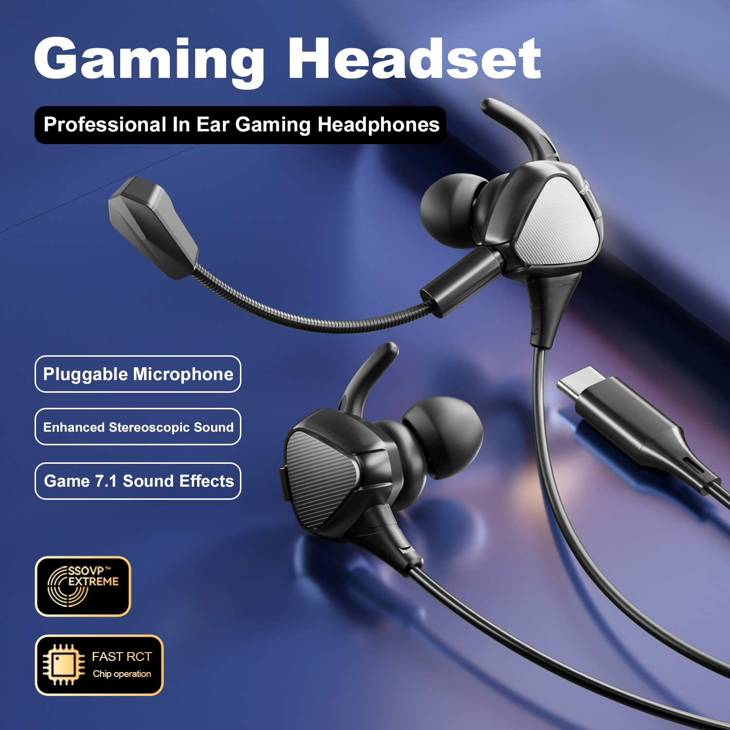 Esports Gaming Video - In Ear Gaming Earphones With Microphone