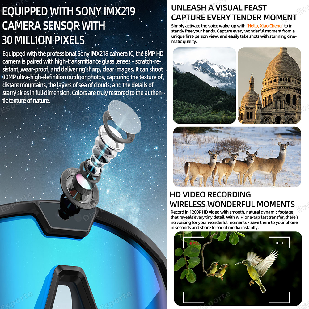 Smart Glasses bluetooth camera – Esports Gaming Video recenzja i cena