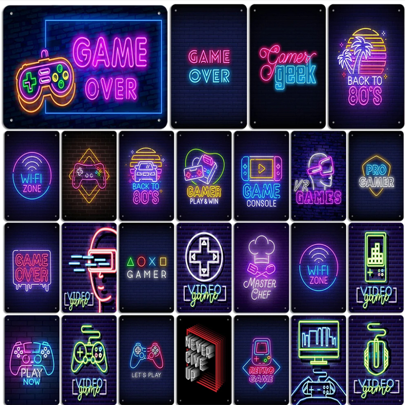 Neon Video Game Metal Tin Sign – Esports Gaming Video recenzja i cena